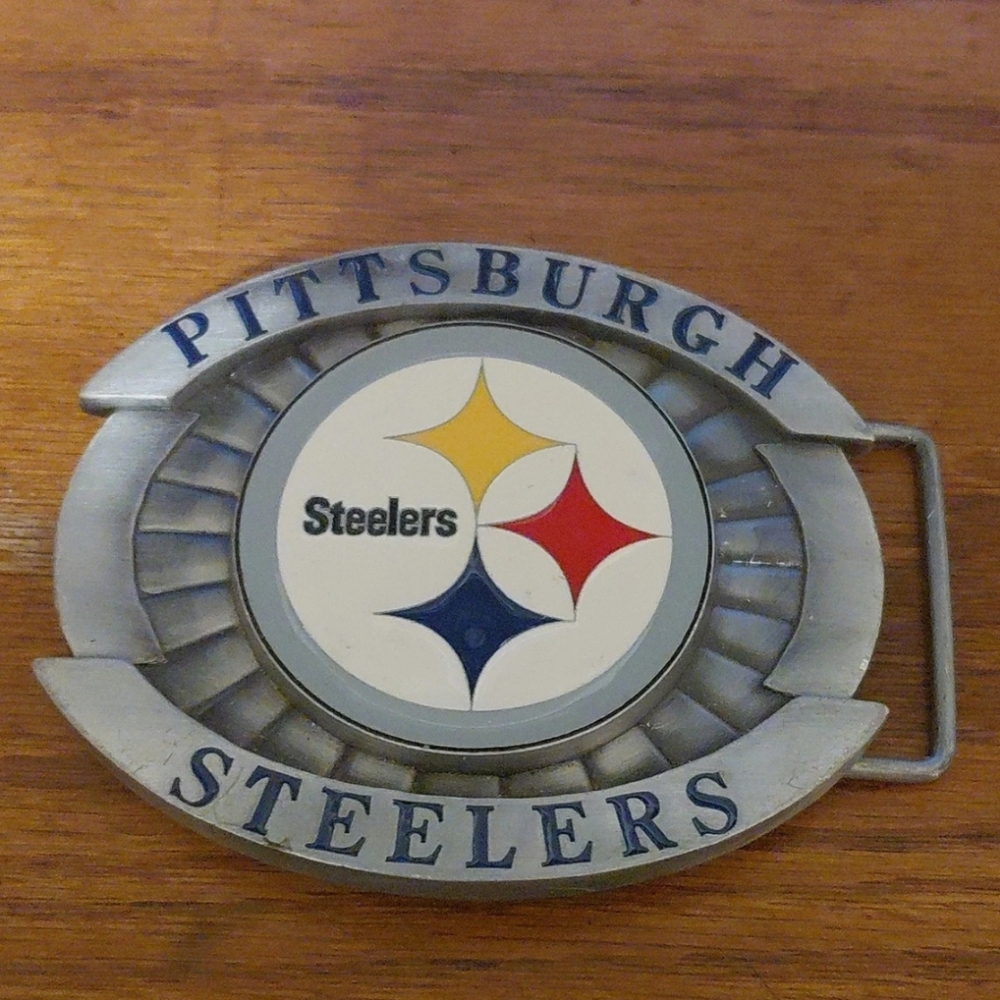 New Pittsburgh Steelers Football Silver Belt Buckle